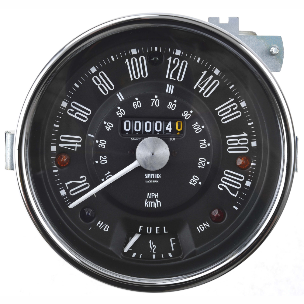MINI 200KPH SMITH SPEEDO - BLACK FACE - SUITS 3.44 DIFF RATIO - [13H4444]