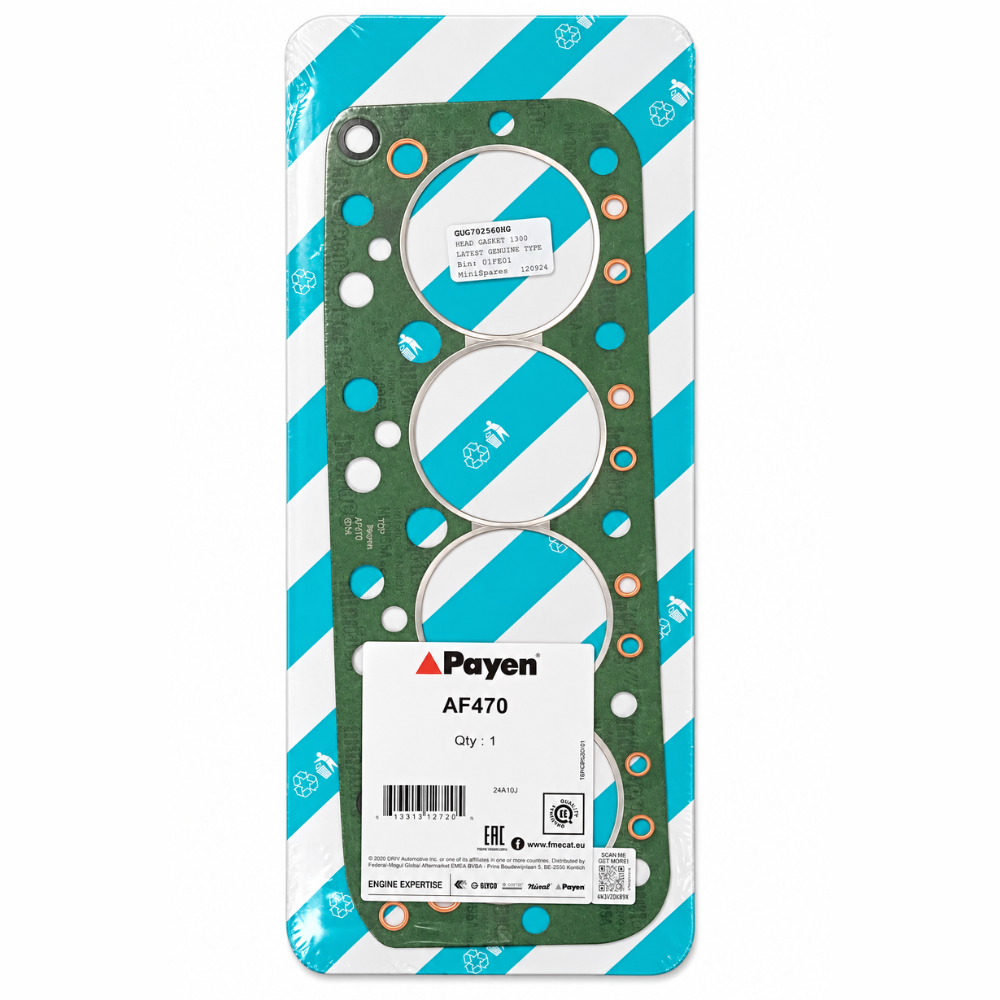 MINI & MOKE 1275 HEAD GASKET - BK450/AF470 LATEST WITH OIL FEED O RING - [GUG702560HG]