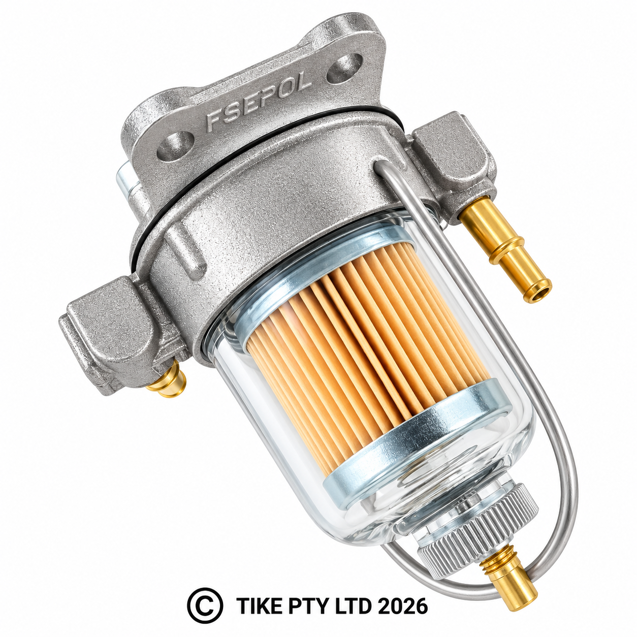 FILTER KING FUEL PRESSURE REGULATOR (67mm) - GLASS - [FPR004]