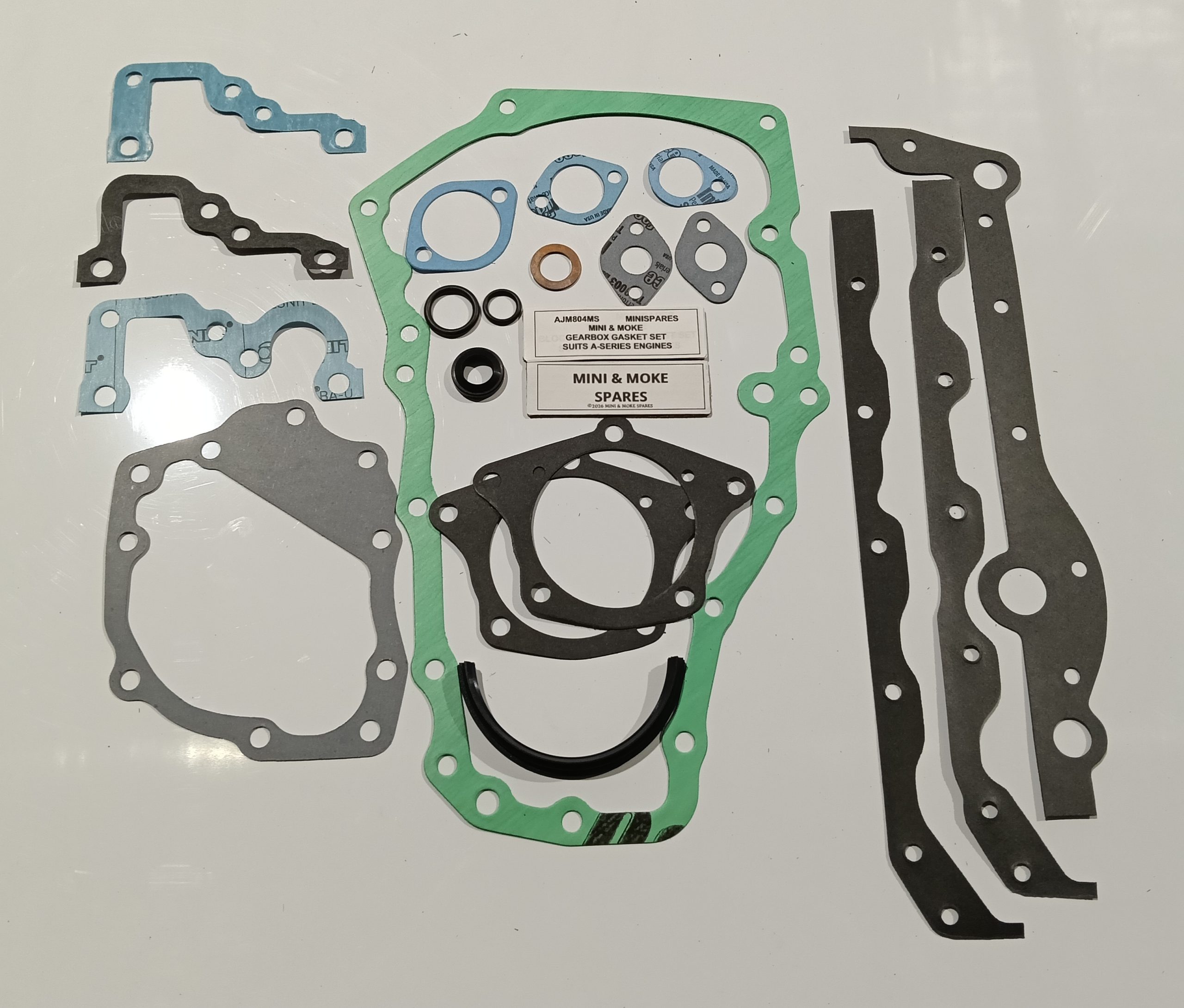 MINI & MOKE GEARBOX REBUILD GASKET SET - NO OIL SEALS [AJM804B]