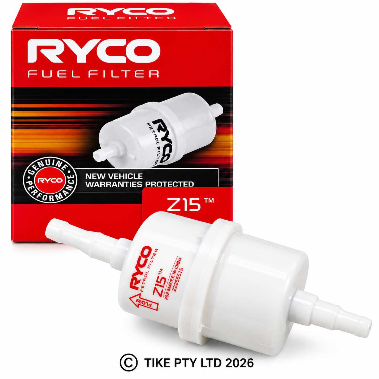 MINI & MOKE INLINE FUEL FILTER - STRAIGHT - 6 & 8MM - [Z15]