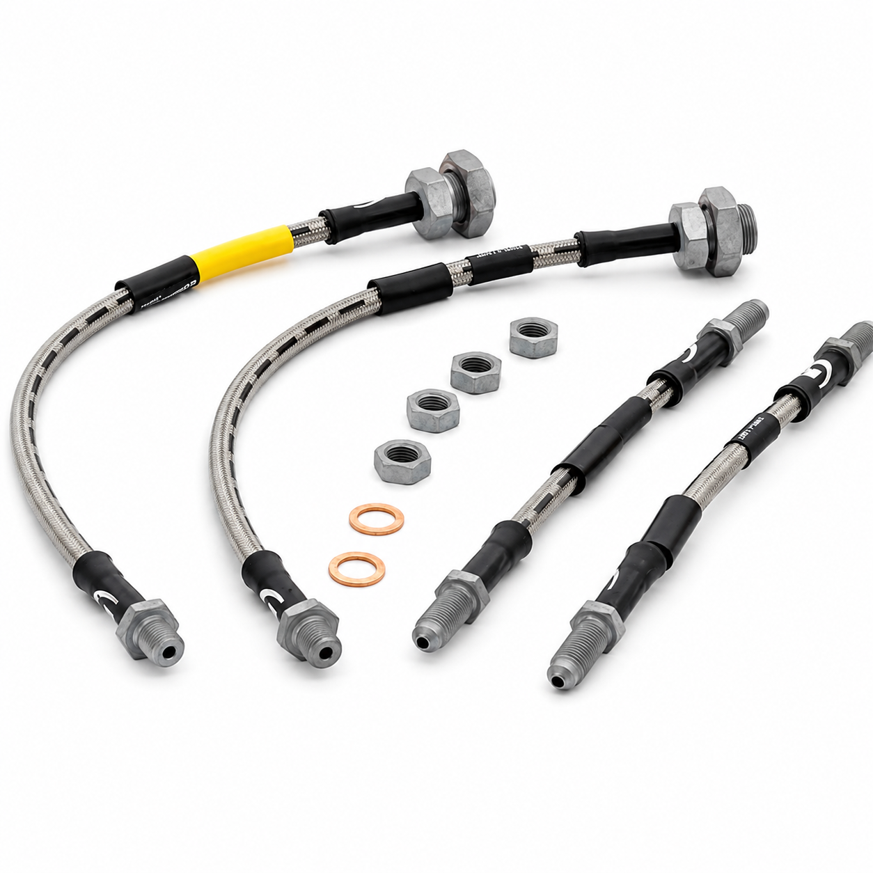 MINI & MOKE GOODRIDGE BRAIDED BRAKE HOSE KIT - SET OF 4 - [C-AJJ4026]