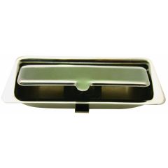 CHROME ASHTRAY WITH FLAT LIFT UP LID
