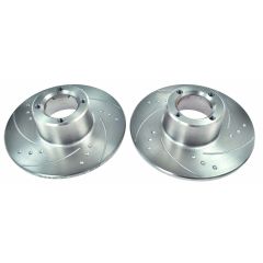 MINI & MOKE 8.4" BRAKE DISC - DIMPLED & GROOVED - SOLD AS PAIR - [C-21A2612]
