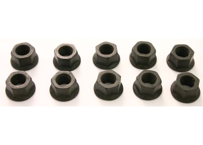 MINI & MOKE CYLINDER HEAD NUT SET OF 10 - FLANGED TYPE