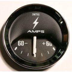 SMITHS AMMETER (AMPS) 60/60 GAUGE - BLACK