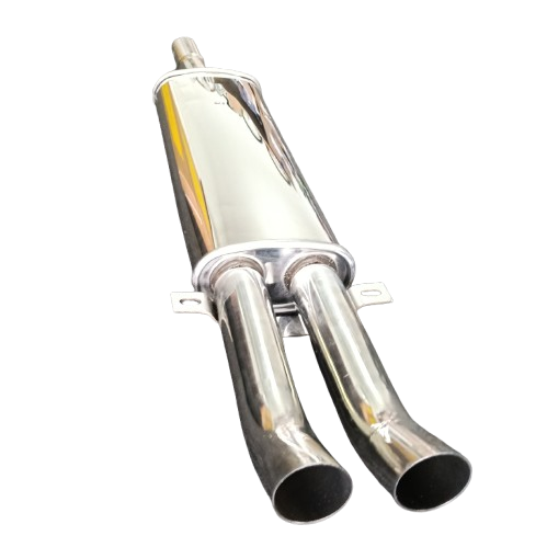 MINI & MOKE STAINLESS STEEL CENTRE EXIT WITH DTM TAIL PIPE SILENCER - [RC40-055]