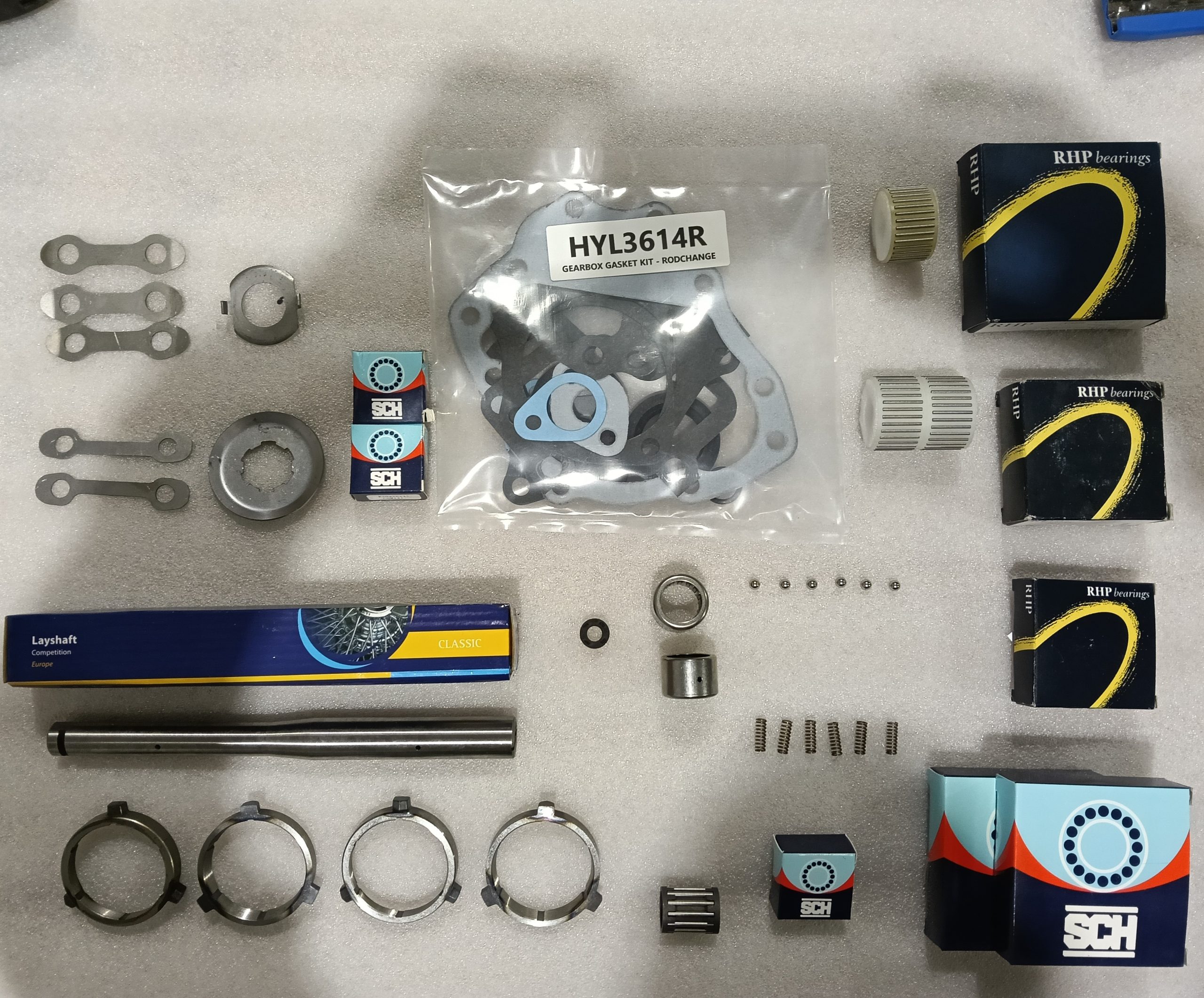 MINI & MOKE GEARBOX REBUILD KIT 4 SYNC (PRE A+) - TO SUIT ROD CHANGE GEARBOX - [RBGB01]