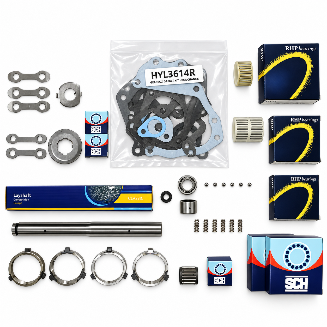 MINI & MOKE GEARBOX REBUILD KIT 4 SYNC (PRE A+) - TO SUIT ROD CHANGE GEARBOX - [RBGB01]