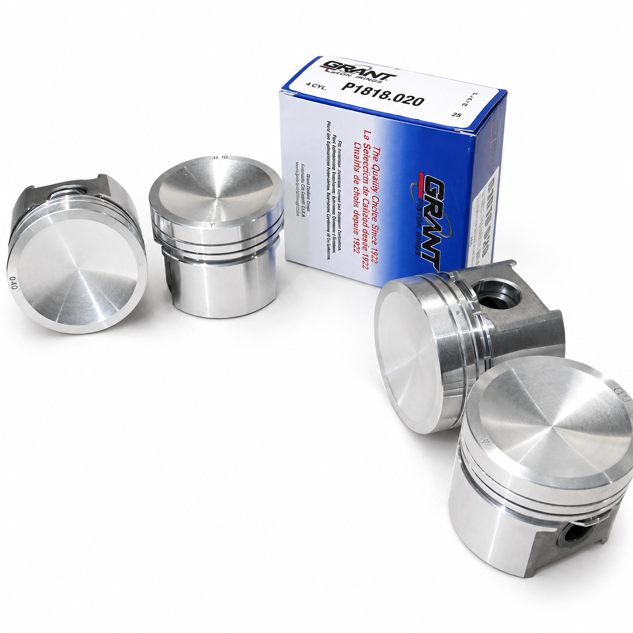 1275+020 COUNTY PISTONS - (9.75:1) W/ GRANT RINGS - SET OF 4 - (1293cc) - [CP726K 020]