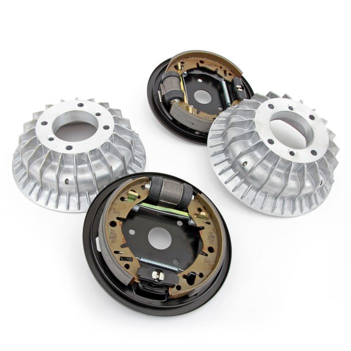 MINI & MOKE REAR BRAKE ASSEMBLIES W/ MINTEX SHOES & SUPERFIN DRUM - [MSLMS0507KIT2]